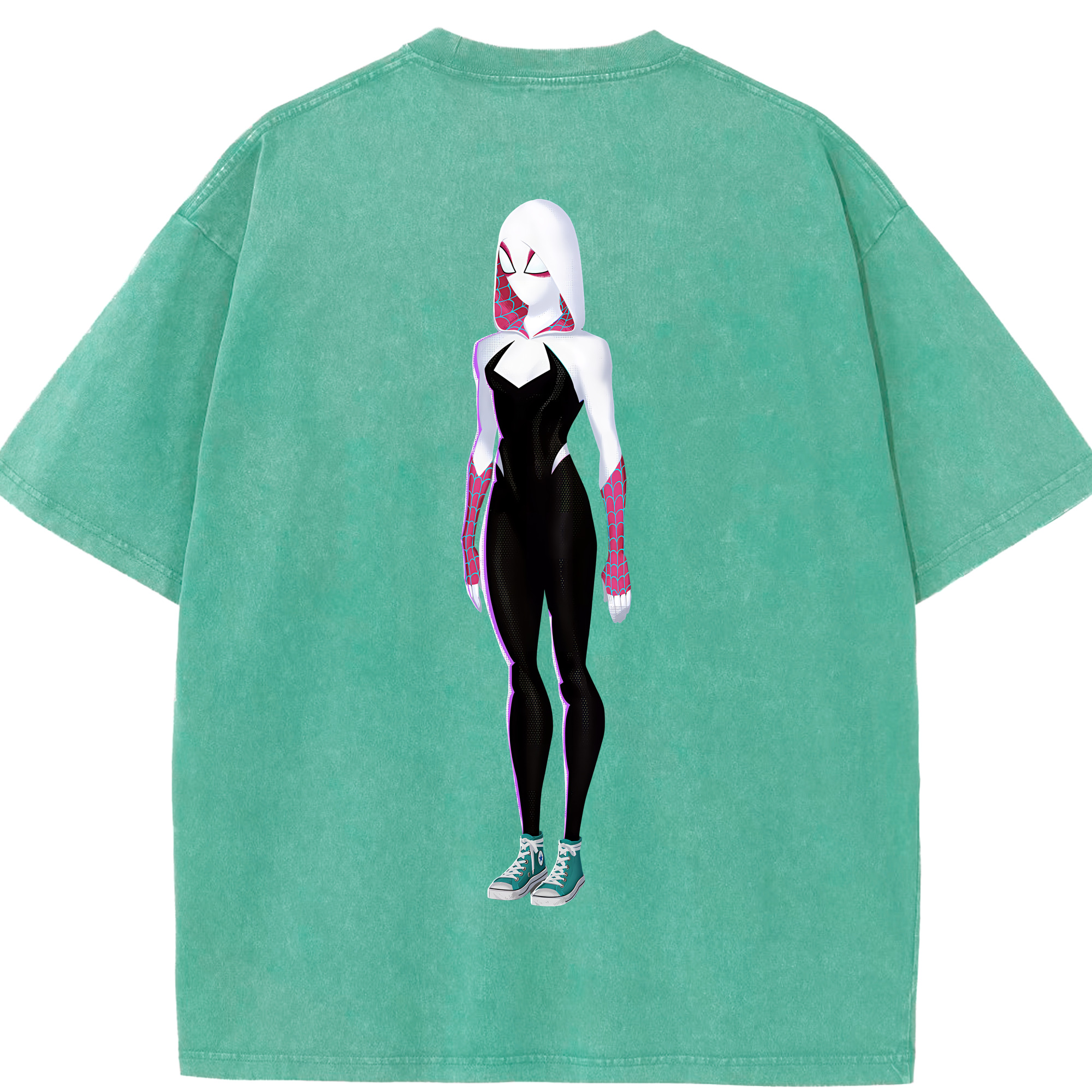 （画像用） Spider Man スパイダーマン 綿100% ヴィンテージ風 半袖Tシャツ（背面プリント）